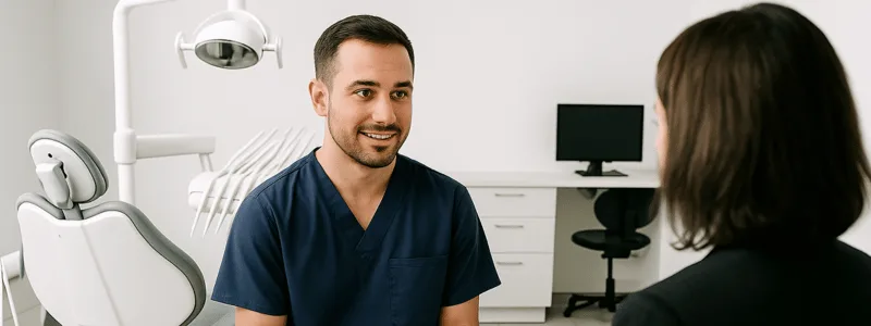 dental assistant being interviewed