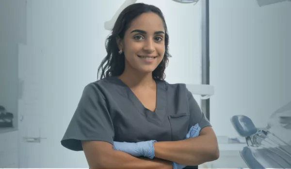 Dental Hygienist Standing in Dental Office